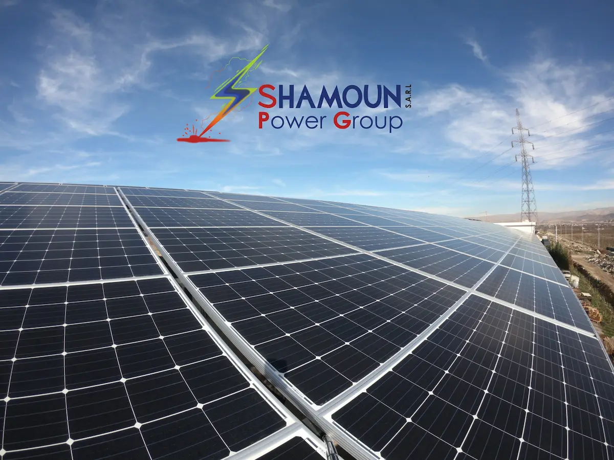 hero image of solar panels project created by shamoun power group in lebanon